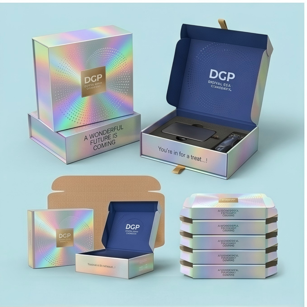 holographic skincare packaging boxes