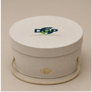 Custom Round Lid and Base Gift Box handle