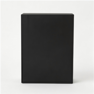 Bespoke Black Magnetic Box with custom gold foil logo
