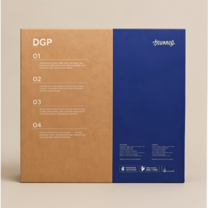 Custom Skincare Mailer Box with Blue and Kraft Design
