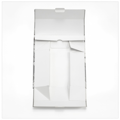 Custom Grey Geometric Folding Box with luxury pattern