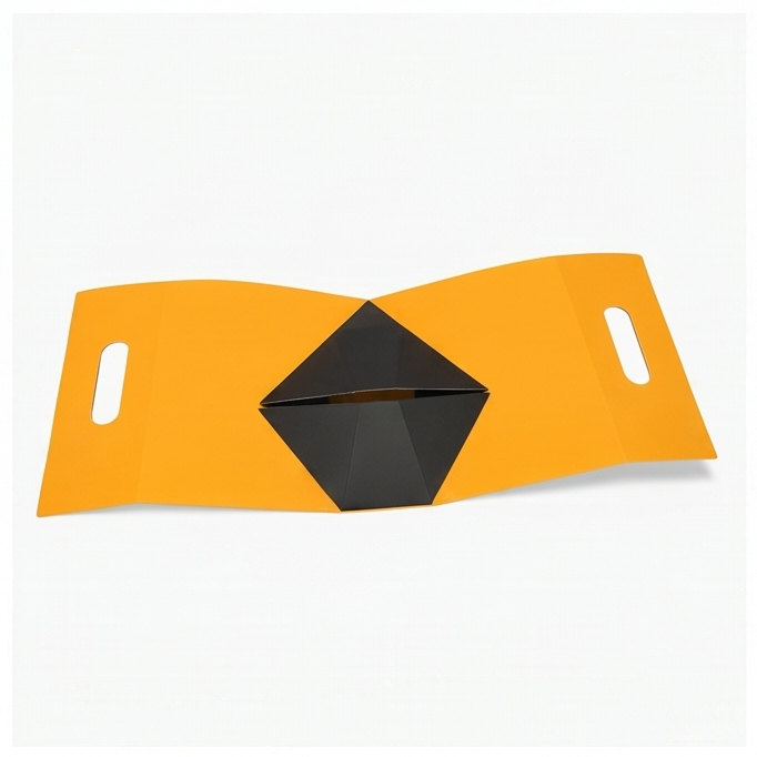 Custom Yellow Folding Box open structure