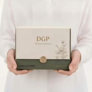 Custom Luxury Skincare Gift Box with decorative gold metal buckle