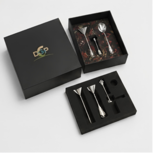 Bespoke Cosmetic Box Custom Structures open with luxury makeup set