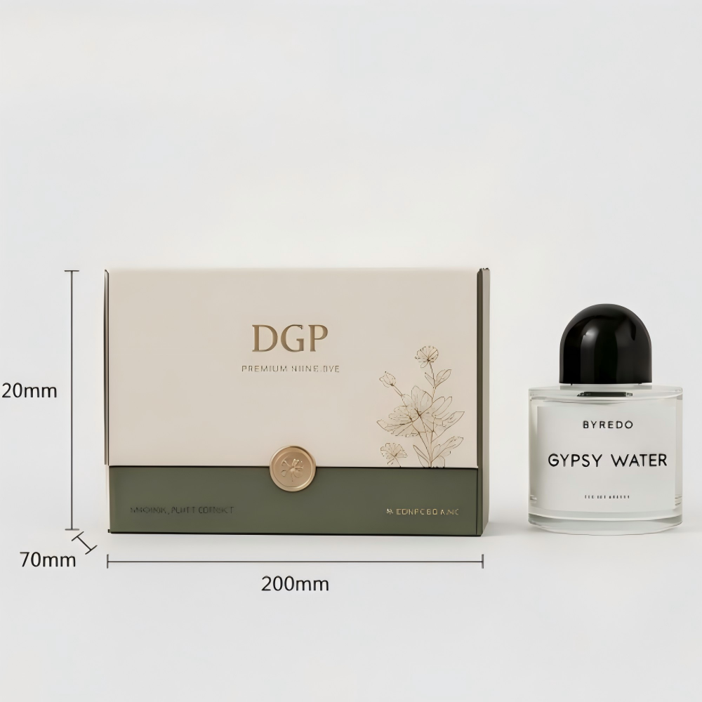 Custom Luxury Skincare Gift Box with decorative gold metal buckle